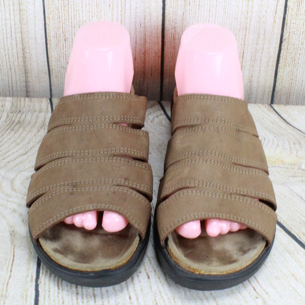 SALE! STEGMANN Cork Sole Slide Sandals Size 10 - Picture 5 of 9